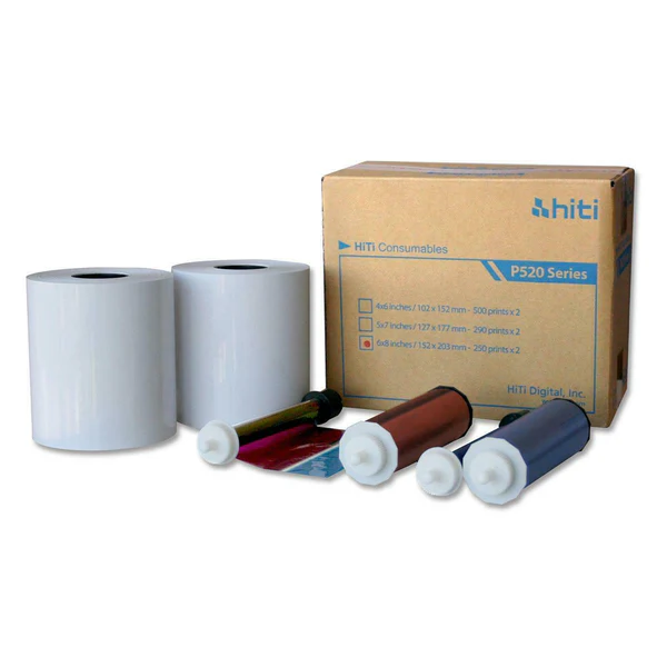 HiTi Print Kit for P520L and P525L, 15x21 cm (6x8"), 500 Prints ink