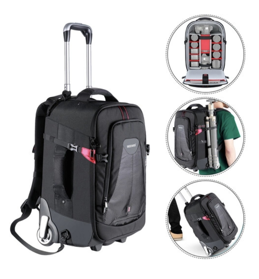 Neewer 2 in 1 Rolling Camera Backpack 10090011