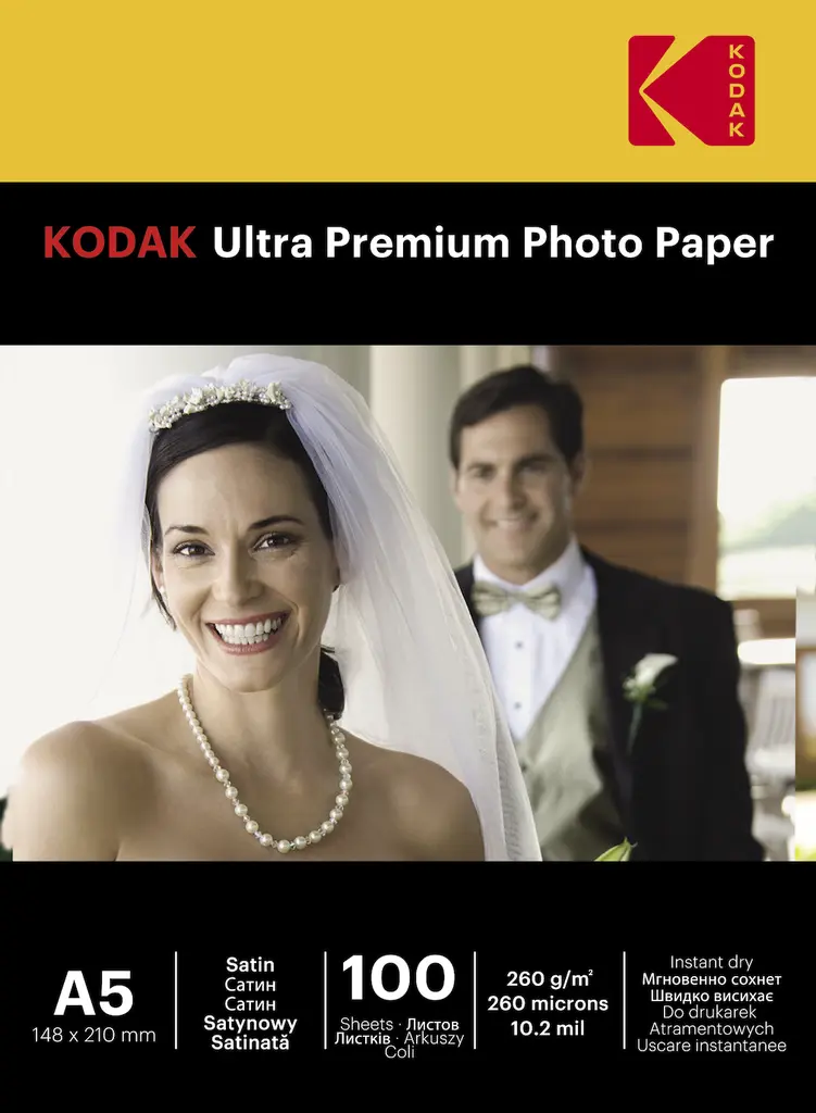 Kodak Ultra Premium Satin Photo Paper A5 15x21 cm 260 gsm — 100 Sheets