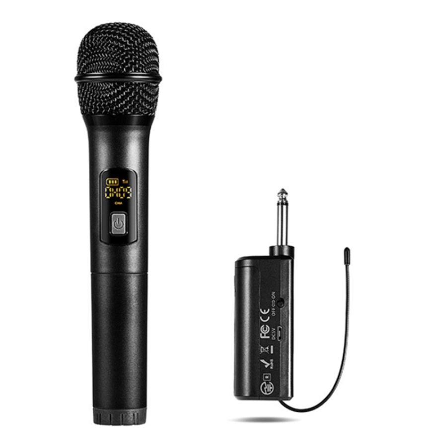WL1-01 Handheld Wireless UHF Microphone System with Portable Receiver 1/4inch Output Wireless Lav Mic