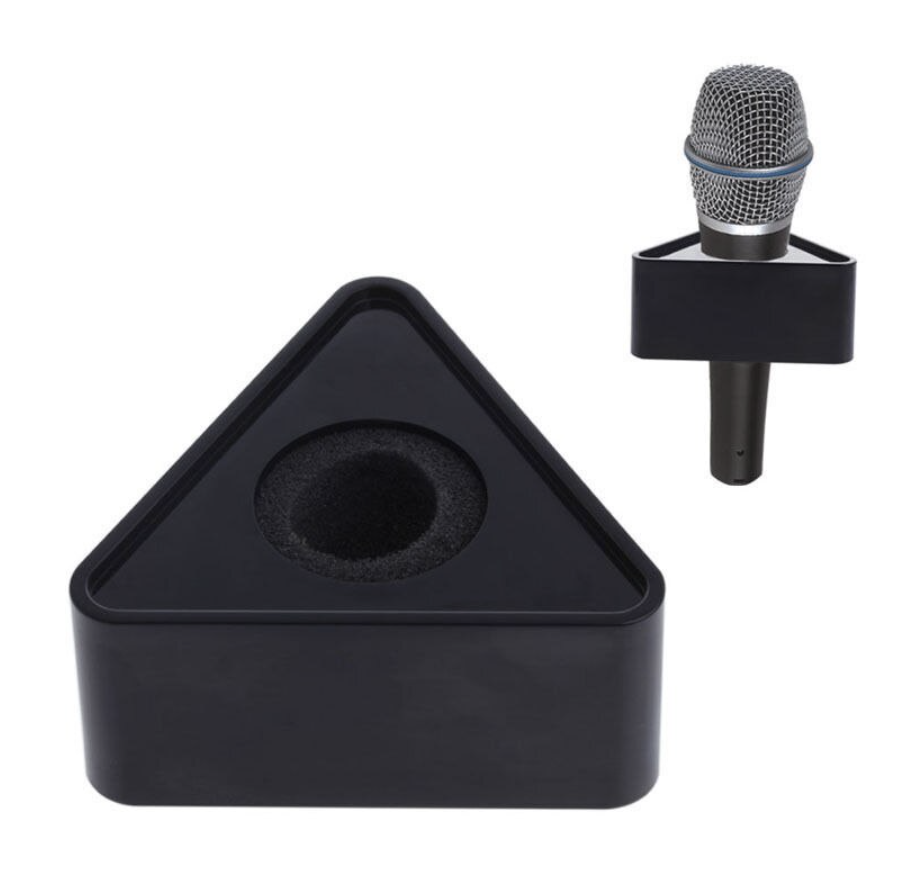Plastic Triangular Microphone Logo Flag / Station