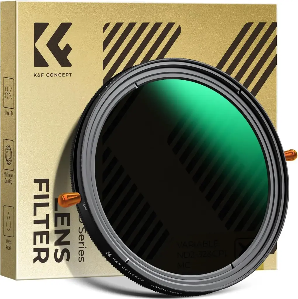 K&F Concept Nano-D Variable ND2-32 (1-5 Stop) and CPL 2-in-1 Filter with 24-Layer Coating