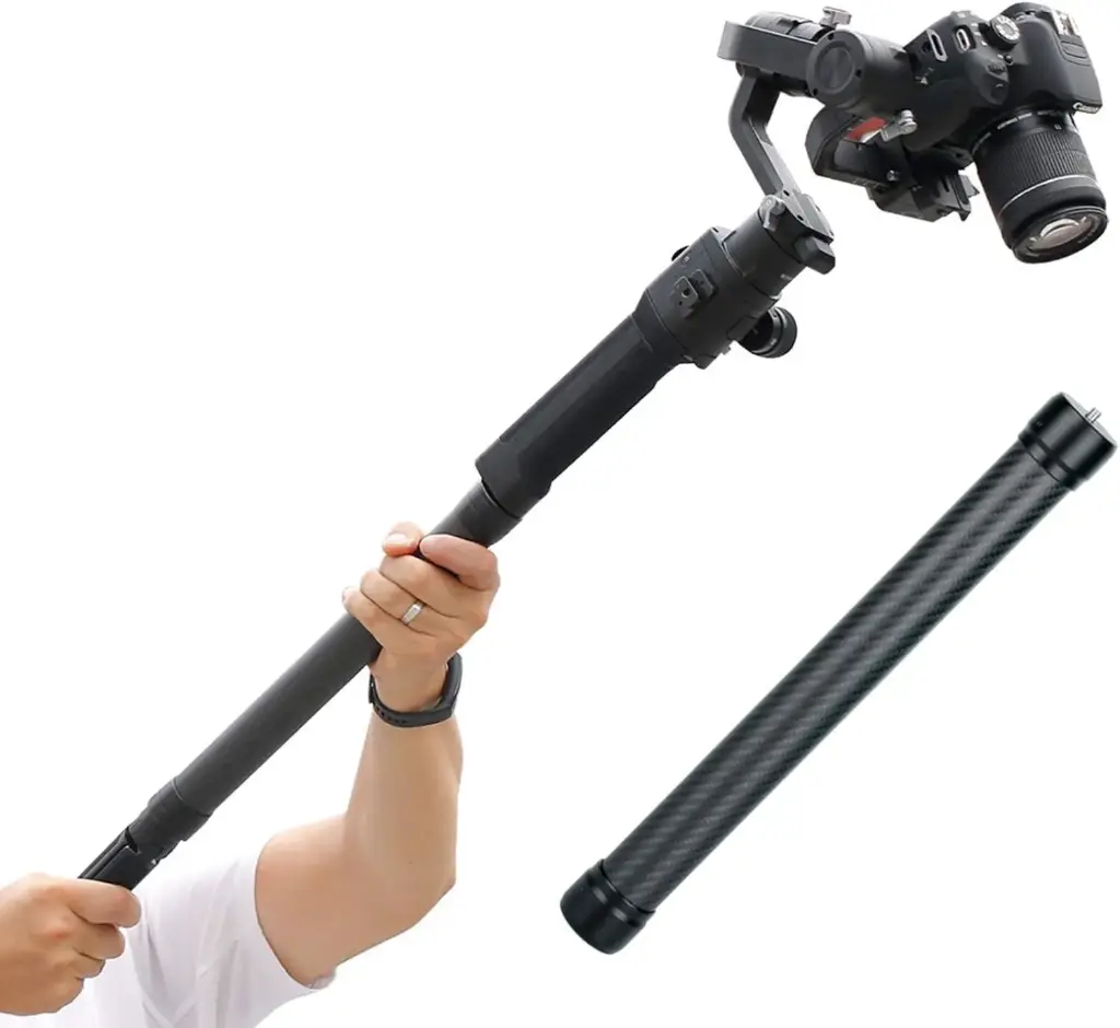 Upgrade Gimbal Extension Pole Carbon Fiber Bar Lightweight Strong 1/4" Universal Rod 