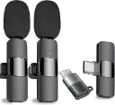 k9 Dual Wireless Microphone compatible with Lightning & Type-C Devices