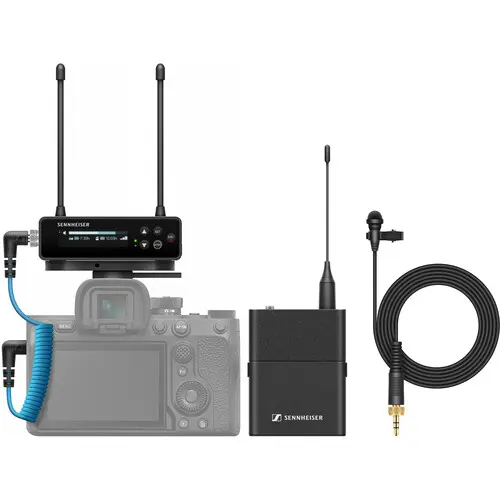 Sennheiser EW-DP ME 2 SET Camera-Mount Digital Wireless Omni Lavalier Mic System Wireless Lav Mic