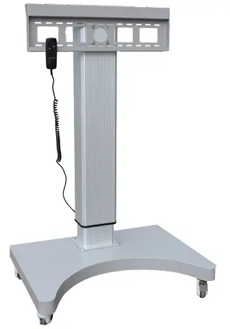 ET-2580-MTP Electric Mobile TV Cart with Wheels for 32"-86" Displays (Black)