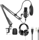 Neewer NW-8000-USB Plug and Play 192kHz/24-Bit Supercardioid Condenser Microphone Kit with Boom Arm and Shock Mount (40099749)