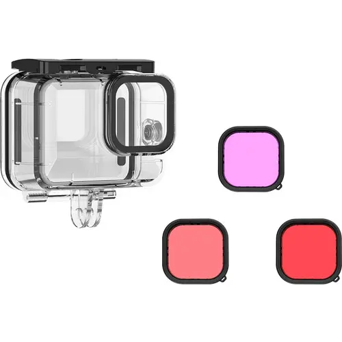 TELESIN Underwater Housing & Lens Filter Kit for GoPro 9 - 13 (Purple, Red & Magenta)  904