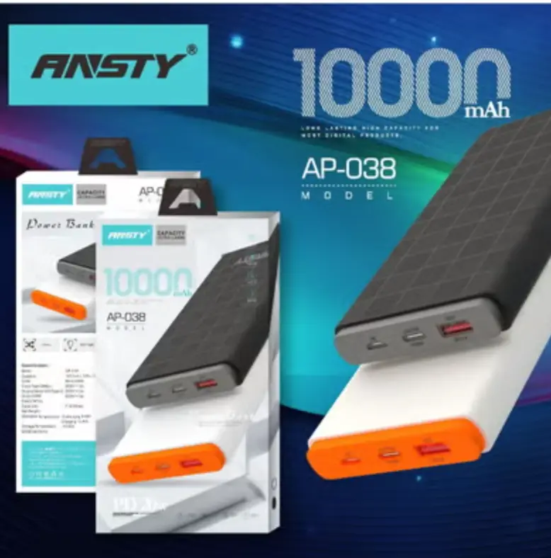 ANSTY AP-038 Power Bank (10000mAh, PD 20W)