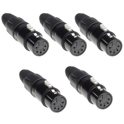 XLR connector 5-pin female DMX