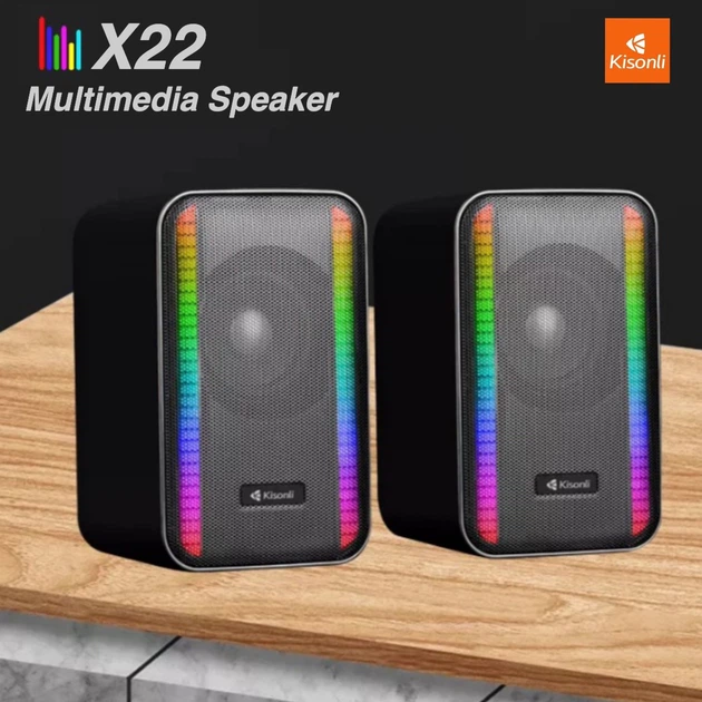 KISONLI X22 Multimedia Speaker with RGB Lighting