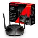 Mercusys MR80X Dual Band Wi-Fi 6 Wireless Router Up to 3 Gbps with 4 High Gain External Antennas - Black 
