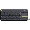 Logitech K400 Plus Wireless Touch Keyboard with Built-In Touchpad - Black