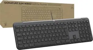 Logitech Signature Slim Wired Keyboard K620 for Business – Graphite, USB-C