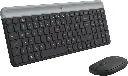 Logitech MK470 Slim Wireless Keyboard and Mouse Combo - 2.4 GHz USB Receiver, Gray / White