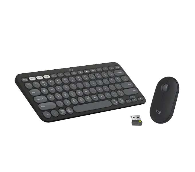 Logitech Pebble 2 Combo (M350S Mouse + K380S Keyboard), Graphite