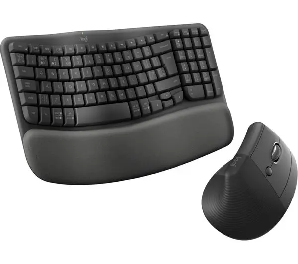 Logitech Wave Keys and Lift Combo – Graphite, 2.4 GHz Wireless