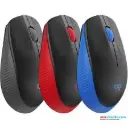 Logitech M190 Full-Size Wireless Mouse - Black, Blue, Red
