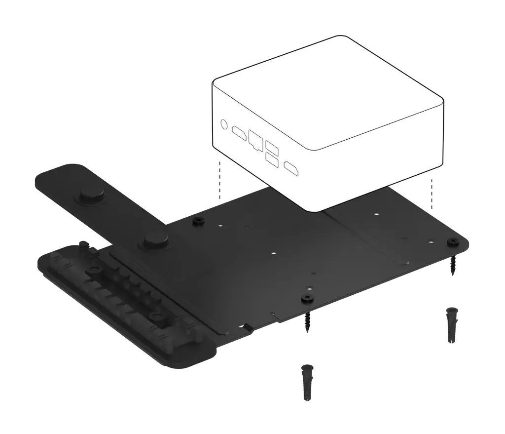 Logitech Compute Mount - Under-Table PC Bracket for Meeting Rooms