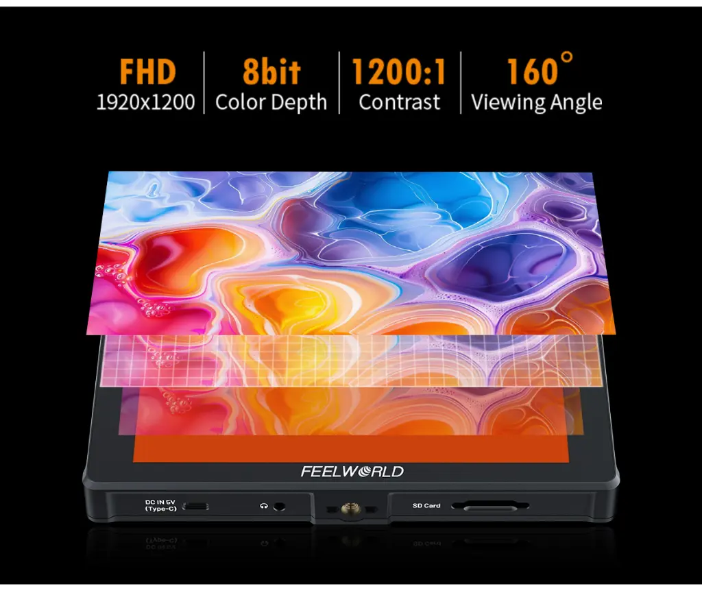 FEELWORLD F7 PLUS 7 Inch 1200nit DSLR Camera Field Monitor with 4K HDMI Touchscreen