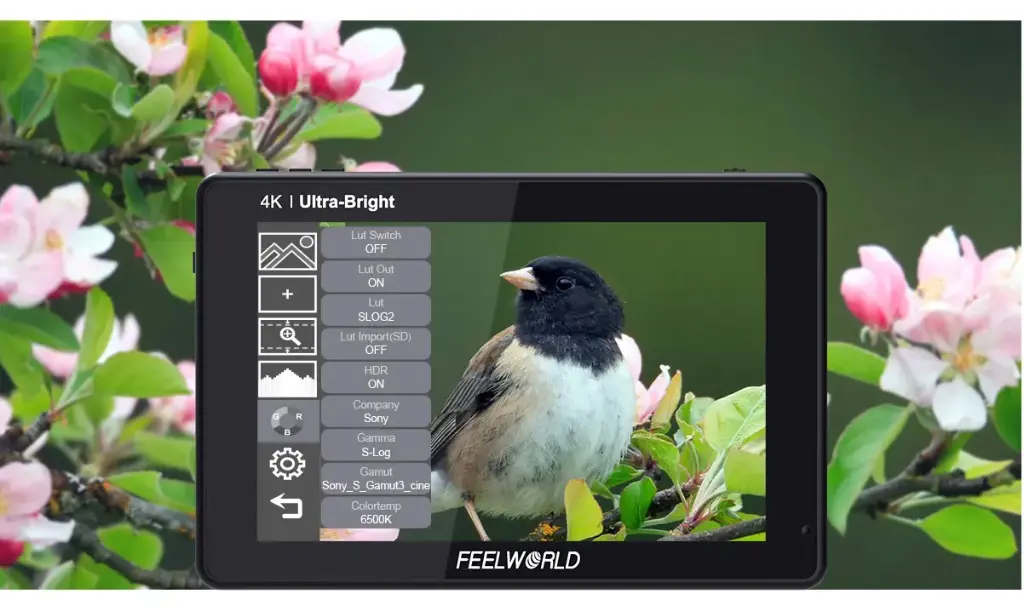 FEELWORLD LUT7S PRO 7 Inch 2200nit Touchscreen Camera Field Monitor 3D LUT 4K HDMI 3G-SDI with F970 Kit