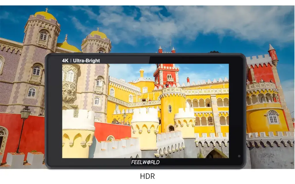 FEELWORLD LUT6S 6 Inch 2600nits HDR/3D LUT Touch Screen DSLR Camera Field Monitor 3G-SDI 4K HDMI