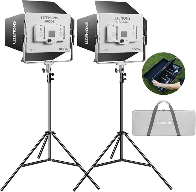 Godox Litemons LP600Bi Bi-Color LED Light Panel (2-Light Kit) 