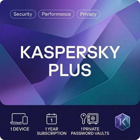Kaspersky Plus – (1-Year Subscription) For 1 User