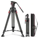 Neewer LL37 Carbon Fiber One-Step Locking Tripod 200cm with Fluid Head (10105155)