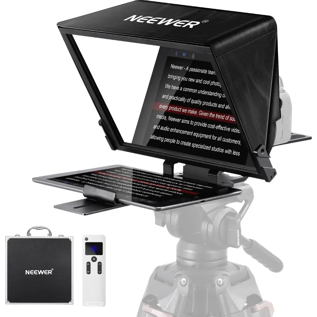 Neewer X14 III Aluminum Alloy Teleprompter with 501PL Quick-Release Plate (10105967)