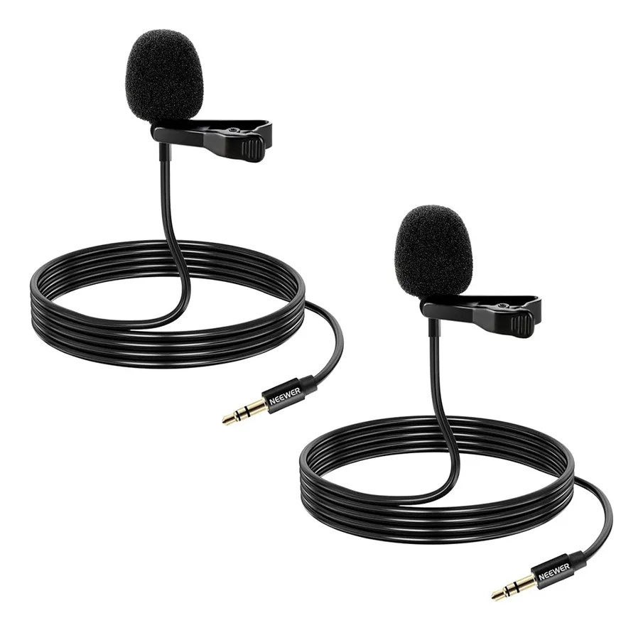 NEEWER CM5 Microfone de lapela Lavalier (pacote com 2), condensador omnidirecional com clipe  | 21000106