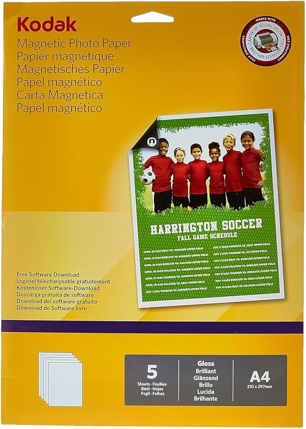 Kodak Magnetic Photo Paper 4R (10x15 cm) — 5 Sheets