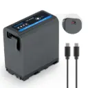 Neewer TP-F970 NP-F970 Replacement Battery 10500mAh with 20W PD USB-C Charging - Grey (10104154)