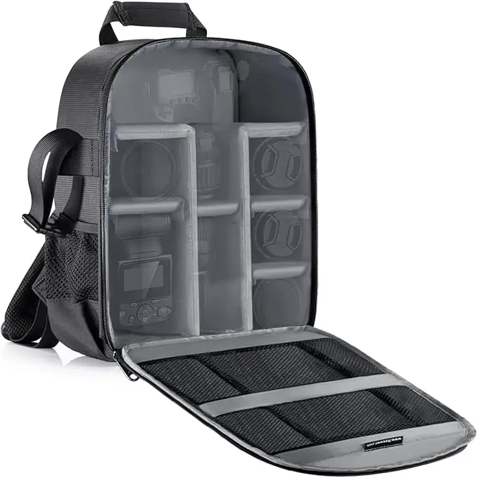 Neewer NB-MF MULT TI FUNCTION BACKPACK  for SLR, DSLR, Mirrorless Camera, Lens, Battery, and Other Accessories (Gray Interior)10087324