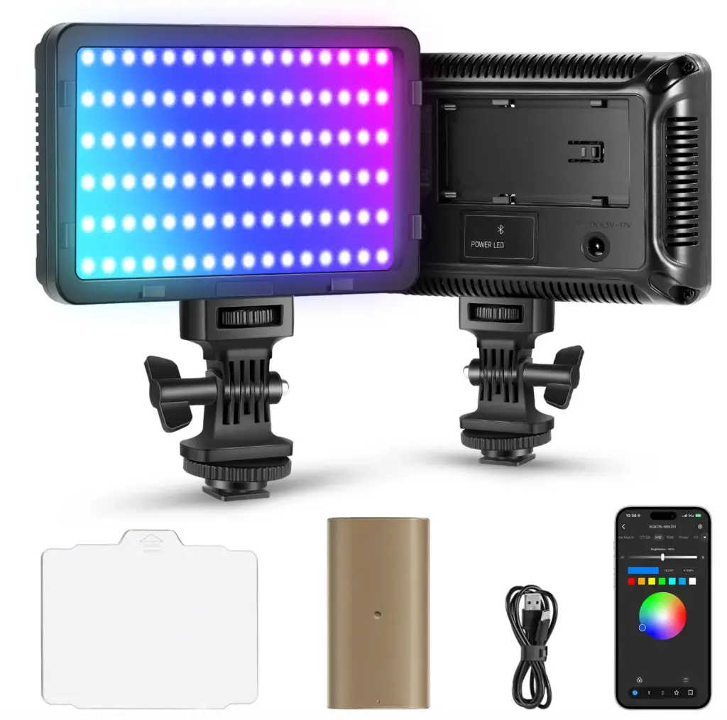 NEEWER RGB176 LED Camera Video Light with Battery 