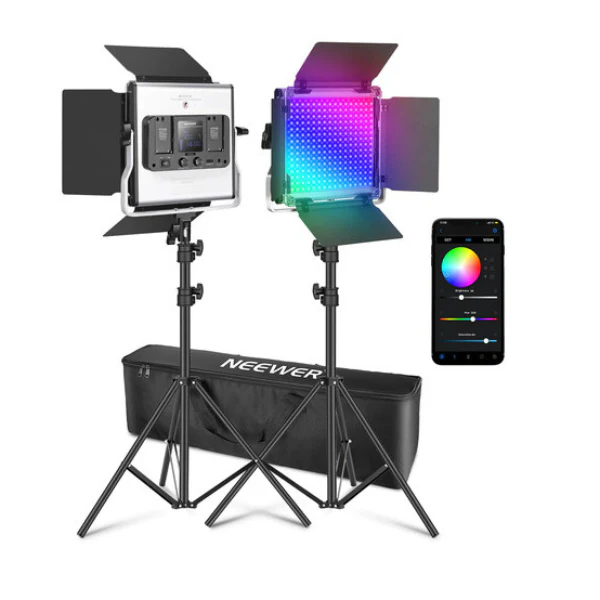 Neewer RGB660 PRO II RGB LED Video Light Kit (2-Pack) (10105109)
