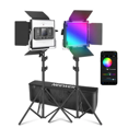 Neewer RGB660 PRO II RGB LED Video Light Kit (2-Pack) (10105109)
