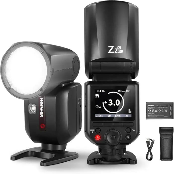 Neewer Z2PRO-C 2.4G TTL Round Head Flash Speedlite for Canon