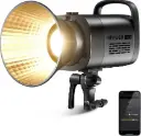 NEEWER CB60B 70W LED Video Light with 2.4G&APP Control, COB Bi Color 2700K-6500K 34000Lux at 1m/CCT CRI97+/12 Scenes/Bowens Mount, Bluetooth, with Reflector, Power Cord, Manual, Studio/Video Recording 10104672