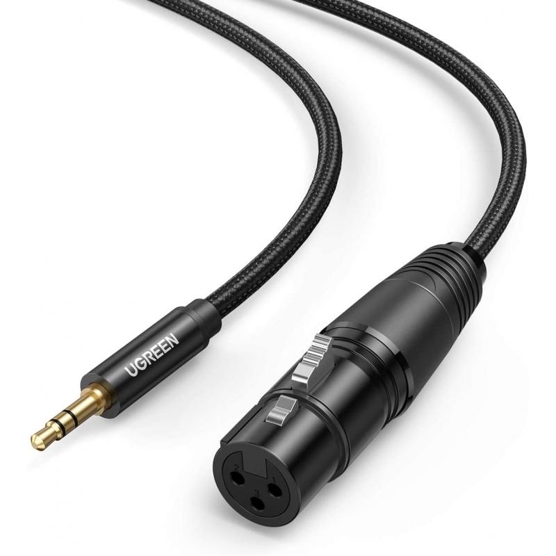 UGREEN 3.5mm Three-Pole Male to XLR Female Audio Cable AV182 / (20763/20244)(1m-2m)