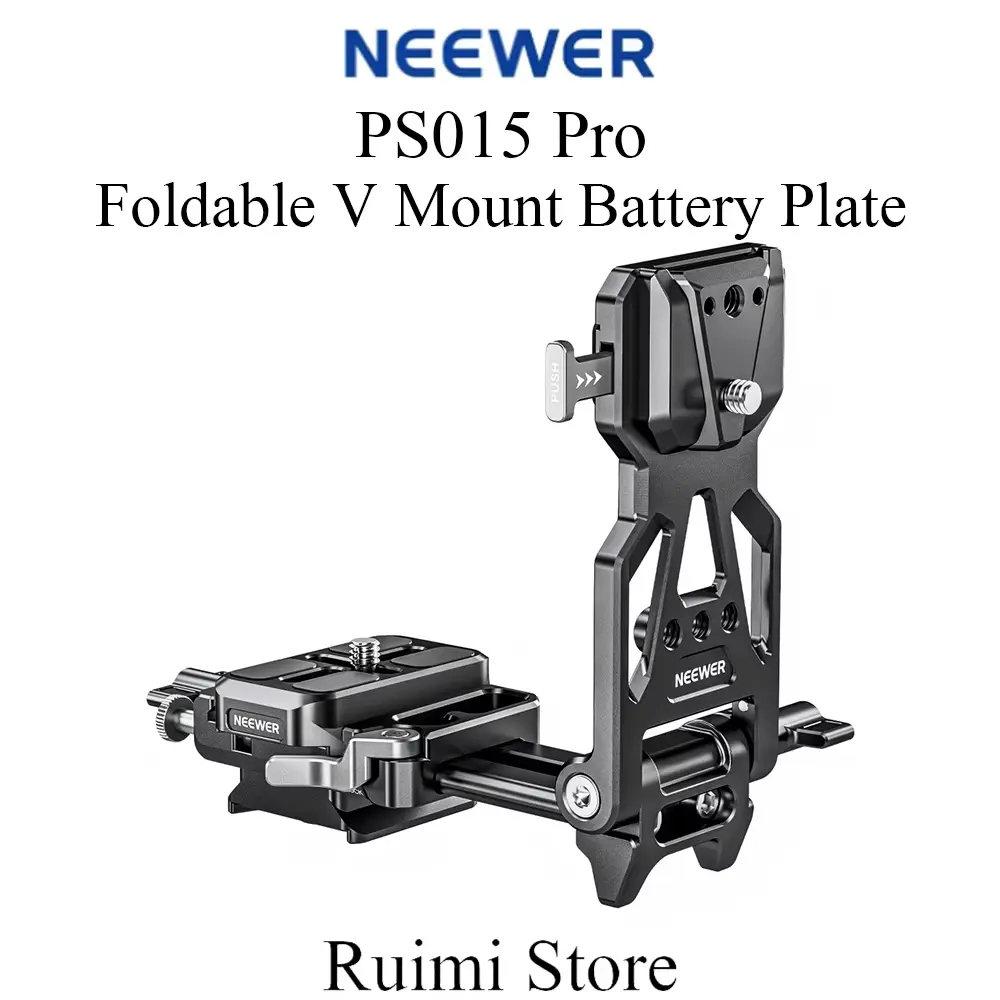 Neewer PS015 Pro Foldable V-Mount Battery Plate with Arca-Type Quick Release Baseplate (10106370)