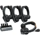 Hollyland Solidcom SE Global 4S Full-Duplex Wireless Intercom System, 4 Single-Ear Headsets (2.4 GHz)
