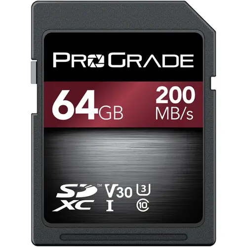ProGrade Digital 64GB Strontium UHS-I SDXC Memory Card  / V30 / 200mb/s 