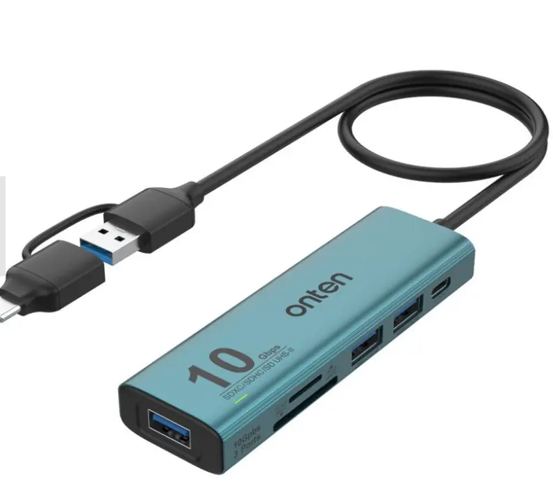 ONTEN OTN-UCA613+ 6-in-2 USB 3.2 Gen 2 Hub (10Gbps)
