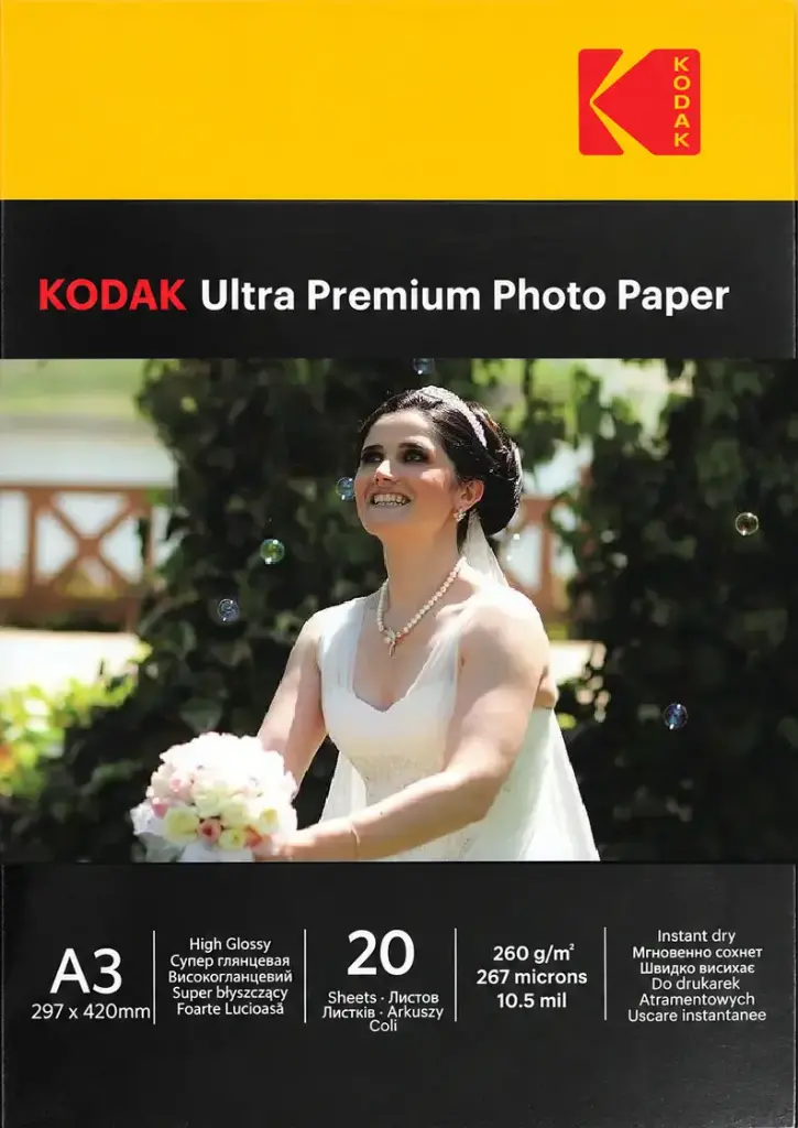 Kodak Ultra Premium Glossy Photo Paper A3 260 gsm — 20 Sheets