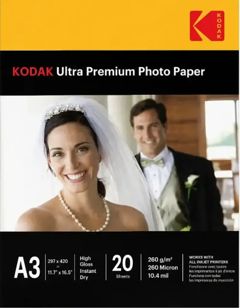 Kodak Ultra Premium Satin Photo Paper A3 260 gsm — 20 Sheets