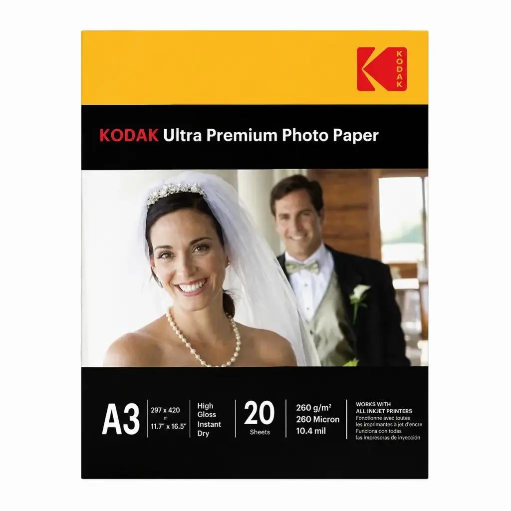 Kodak Ultra Premium Satin Photo Paper A3 260 gsm — 20 Sheets