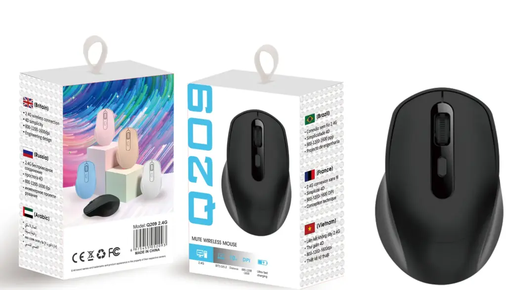 YILIMA Q209 Dual-Mode Wireless Mouse (2.4GHz + Bluetooth)