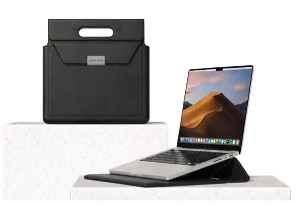 Laptop Bag Sleeve with Folding Stand for 15.6" /Laptop, Ergonomic 15-Degree 