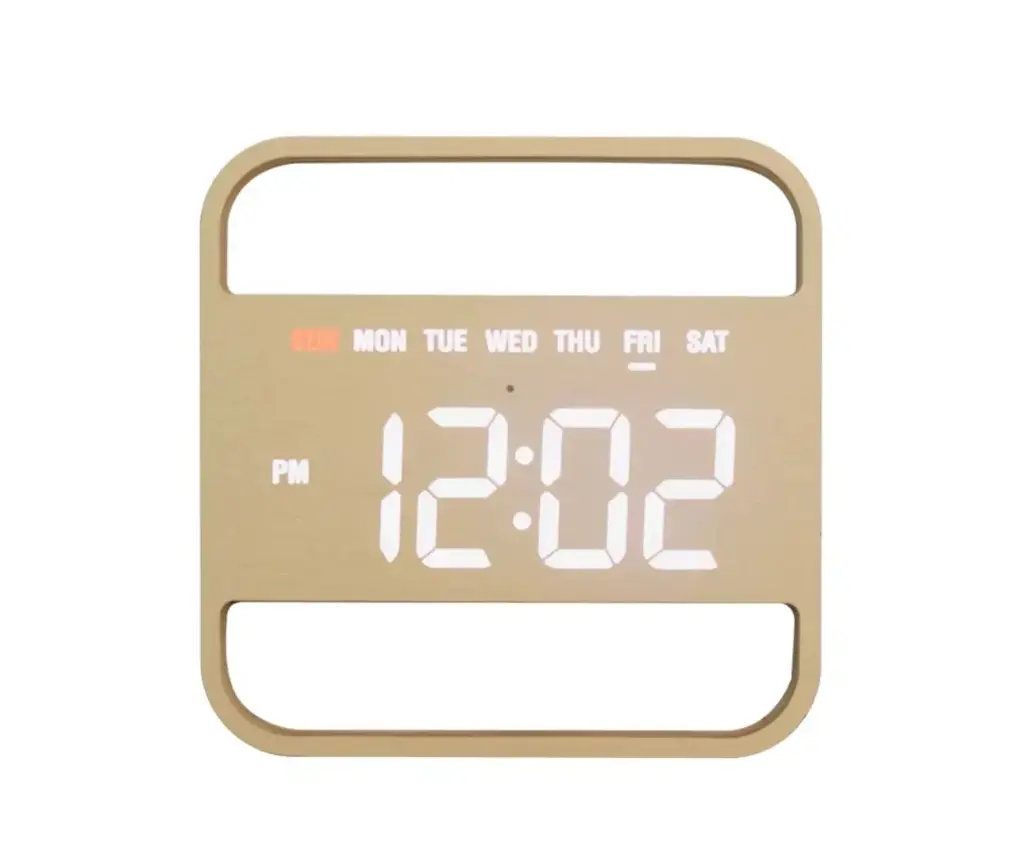 EC-W127 Wooden LED Digital Wall Clock